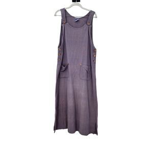 Vintage Cheppu Made In Nepal‎ Dress Long Maxi Cotton Large Artsy
